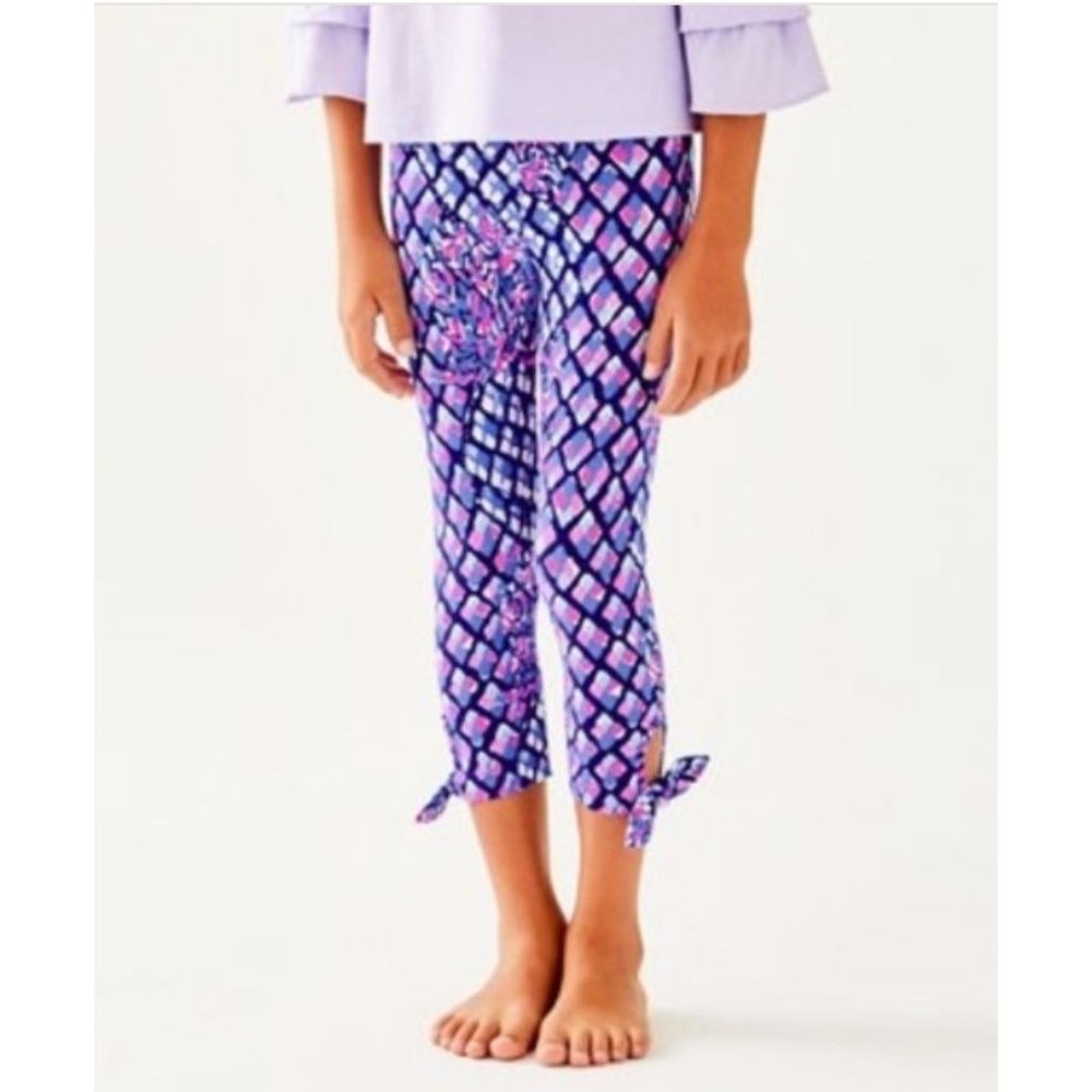 Lilly Pulitzer Maia Leggings - Girls XL, Can Fit Adult XS or Small - Royal Purpl